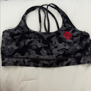 Gray Camo Rumble Boxing Sports Bra